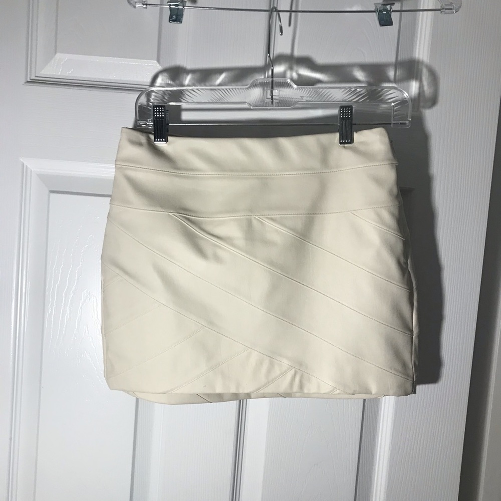 Faux leather mini skirt- Express